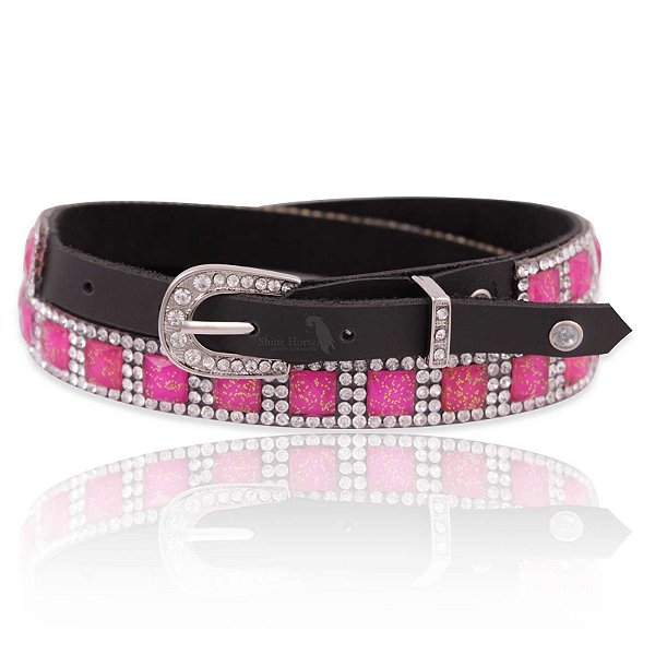 Bandinha para chapéu com strass rosa - Fita chapéu