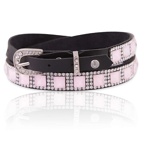 Bandinha para chapéu com strass azul - Fita chapéu