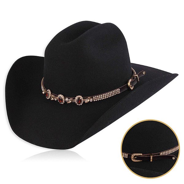 Bandinha para chapéu com strass - Fita chapéu