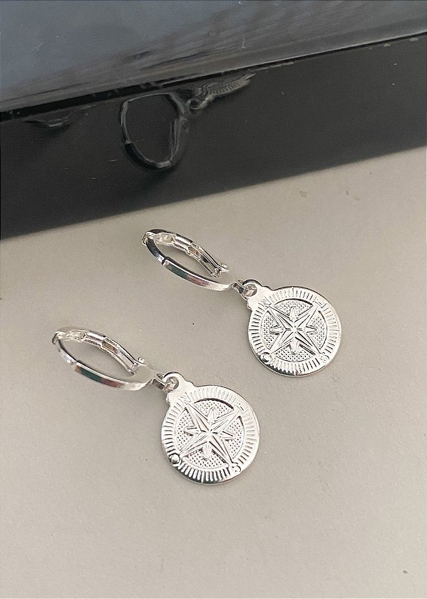 Brinco Argola Mini Bússola