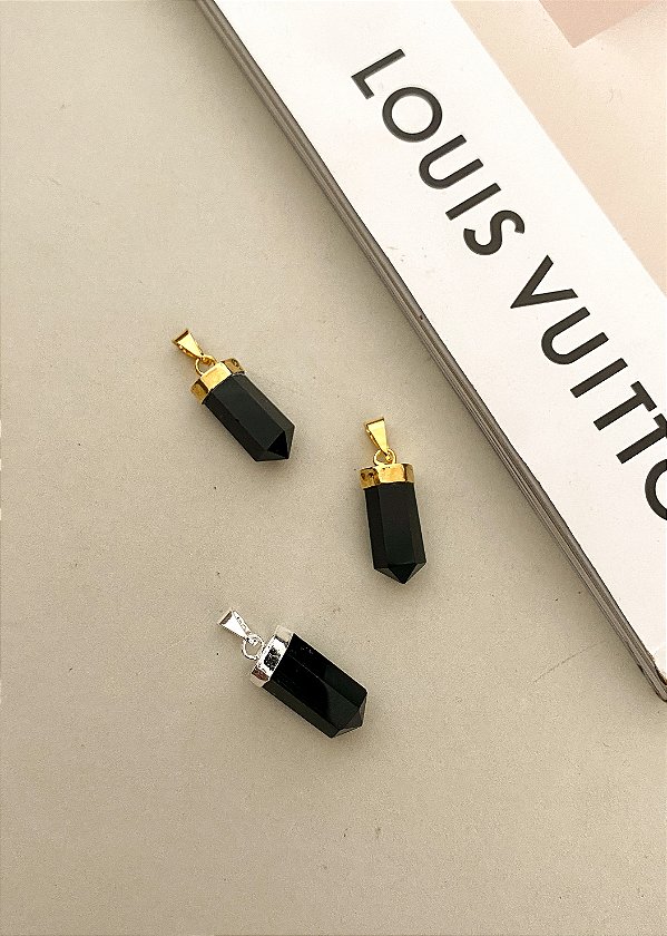 Pingente quartzo obsidiana
