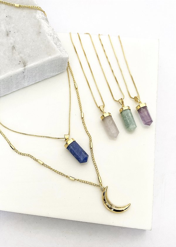 Colar Kit Moon Stone
