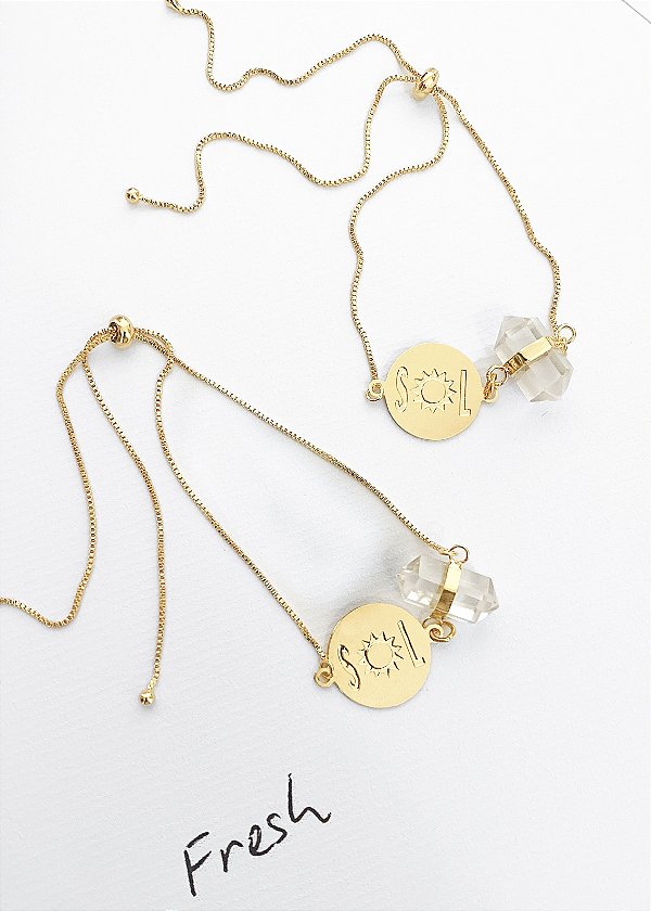 Pulseira Pingente Cristal