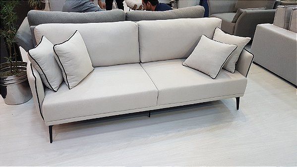 SOFA 7085 -  2,40 MT DE LARGURA - LINHO CINZA