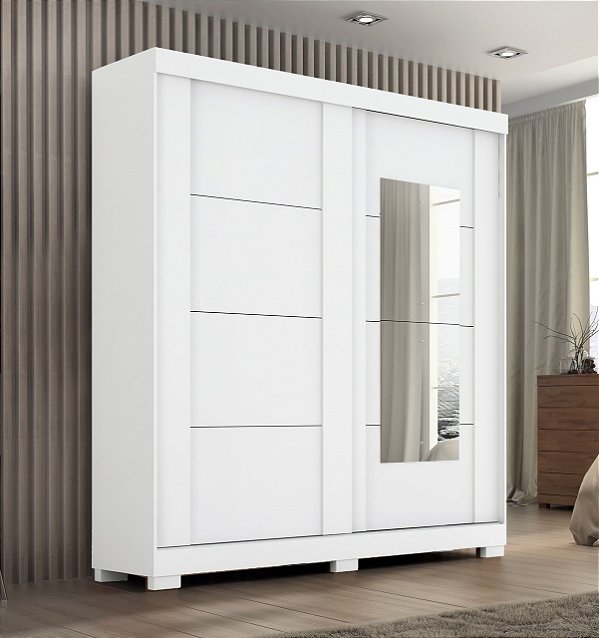 ROUPEIRO HELENA - 2 PORTAS - 160 CM DE LARGURA - BRANCO