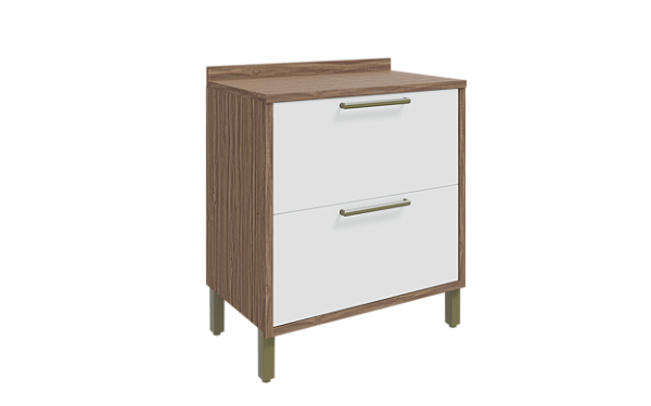 BALCAO SYRAH 1P 1 GAVETA 800 - SEVILHA/BRANCO