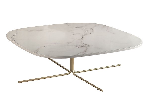 MESA LATERAL MOS COM PES DOURADO 44X65X55 - OFF WHITE