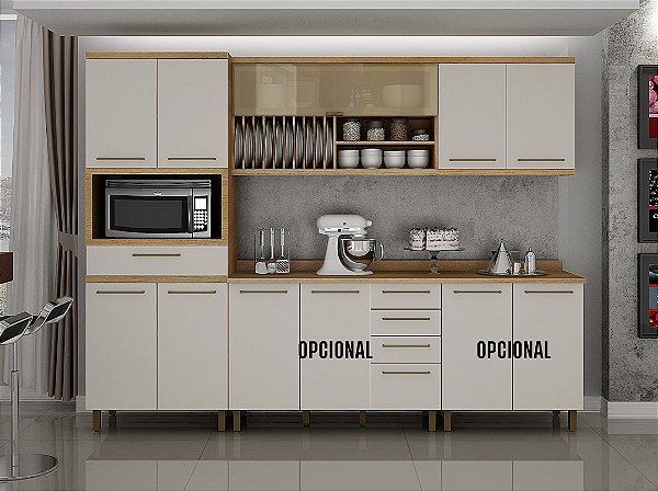 COZINHA COMPL. VALDEMOVEIS TARANTELA 3 PCS ./CINAMOMO/OFF