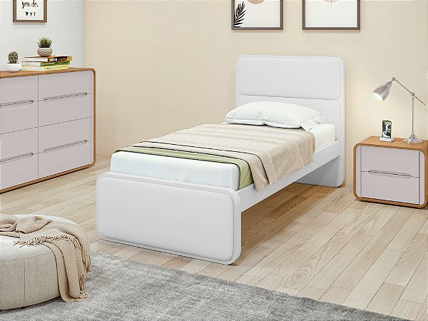 CAMA SOLTEIRO LOPAS LOOP 90CM TC KOR BR./BR