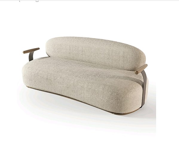 SOFA 3L SUPREMA IBERE 2,20MT TC 6016 LINHO BOUCLE./OFF WHITE