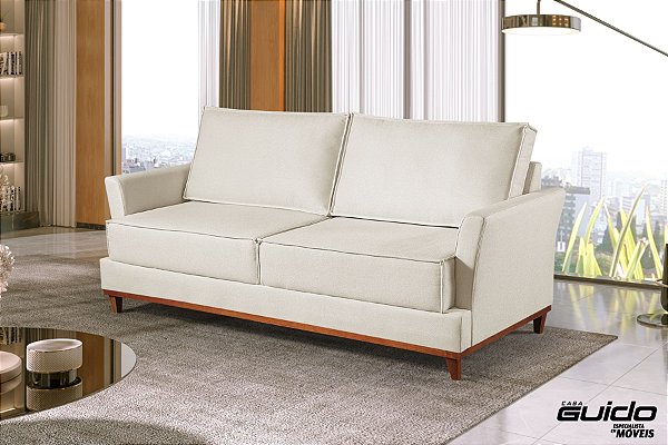 SOFA 3L MARTINS M-189 2,06MT TEC B-402 LINHO ./BG
