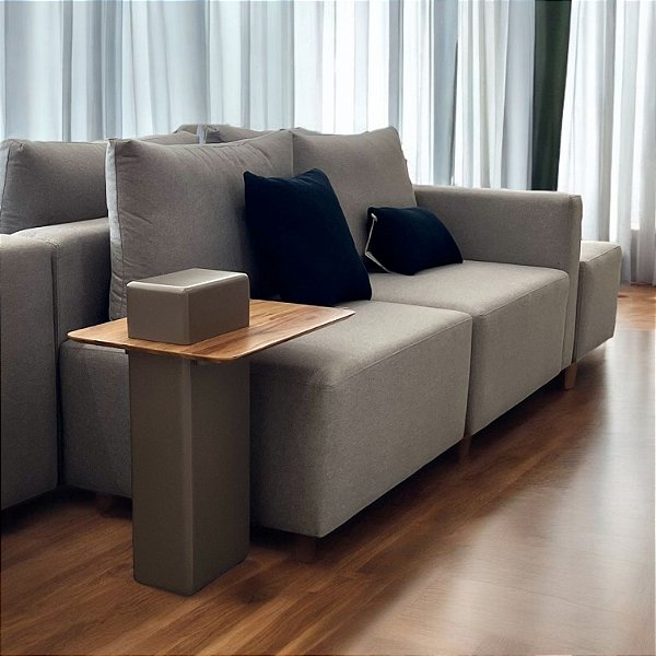 MESA APOIO KIRIUS VIGA 43X96 BRONZE METAL ./CINAMOMO