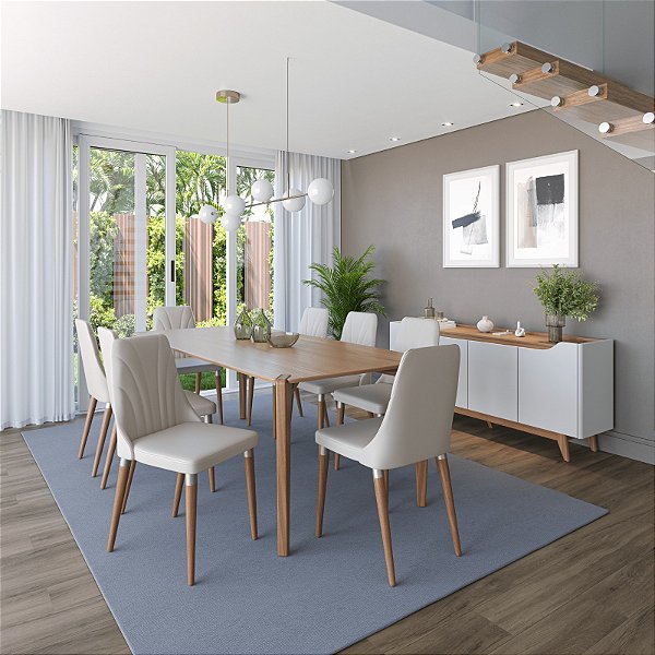 MESA PROVINCIA HARMONY 2.2 S/VD 2,19MT ./CANELA/NATURAL