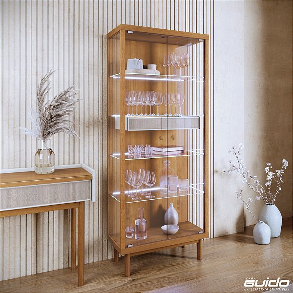 CRISTALEIRA DUNE 2P 1GVT 73X185X40 ./OFF WHITE / NATUR