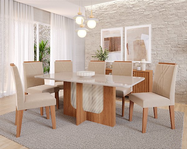 CADEIRA CIMOL NICOLE 2UNID TC LINHO ./NUDE (A MESA NÃO ACOMPANHA)