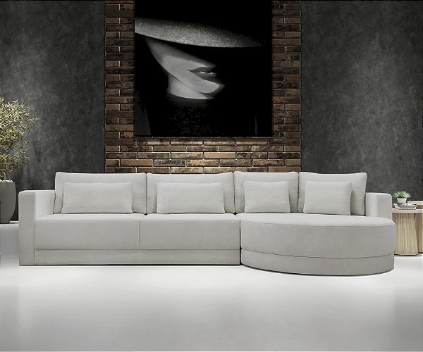 SOFA 5L LAGON C/CHAISE BR L/DIR 3,00M TC K159 BOU/CZ