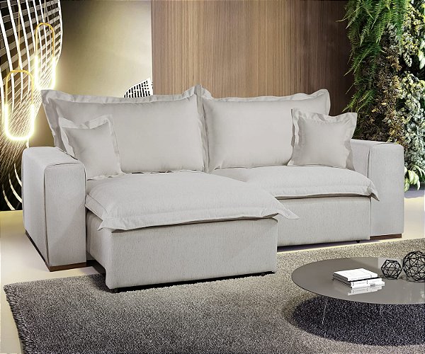 SOFA 4L MONTE CARLO RET/RECL 2,30M BI-PART LIN 126./BG