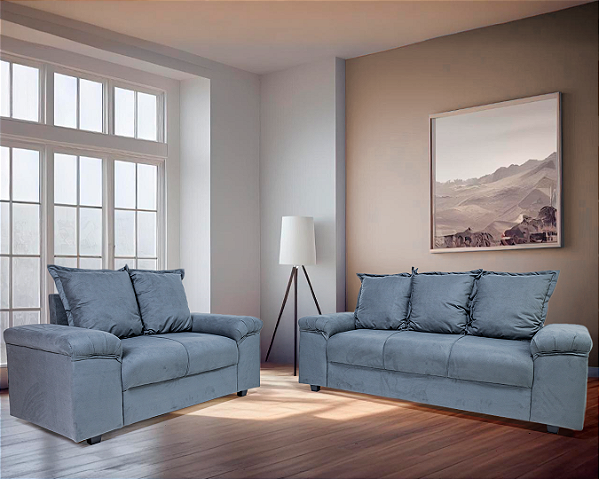 CJ ESTOFADO MG MACEIO 3X2 TC VELUDO ./CHUMBO