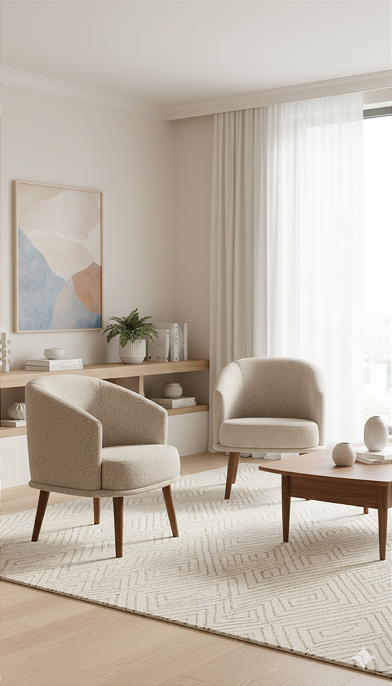 POLTRONA FERRARI FIORE TEC BOTONE 03. BOUCLE/GELO