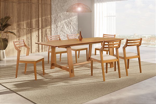 MESA RAFANA DRACENA 2,20X1,10  S/VD LAMINADA ./CINAMOMO