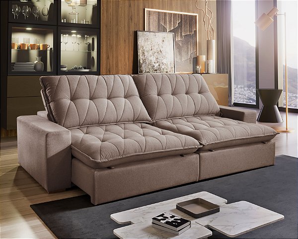 SOFA 4L BIANCHI PALAZIO RET/REC 2.50M BI-PART TC K45 VEL./BG