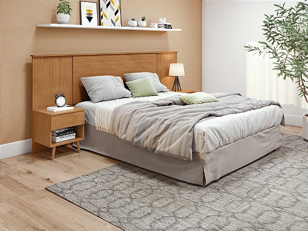 CABECEIRA LIKE 140mt/160mt C/CRIADO MUDO ./AMENDOA CLEAN