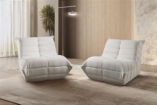 POLTRONA SUPREMA BELL TEC 5040 VELUDO ./AREIA