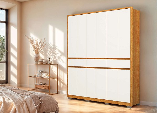 ROUPEIRO 12P AVELAN HAVANA 3GVT 1,87MT C/PES ./FRE/OFF WHITE