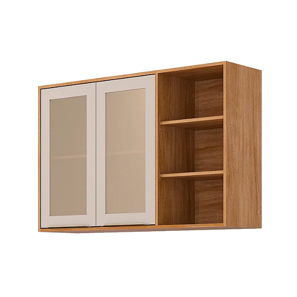 ARMARIO MGM BRILHANTE AEREO 2P 1200 ./CINAMOMO/OFF
