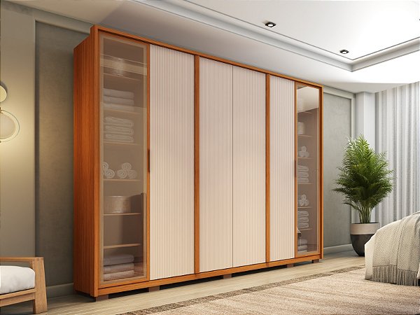 ROUPEIRO 6P CAEMMUN COARI 2,70MT C/ESP C/PES ./FREIJO/OFF WH