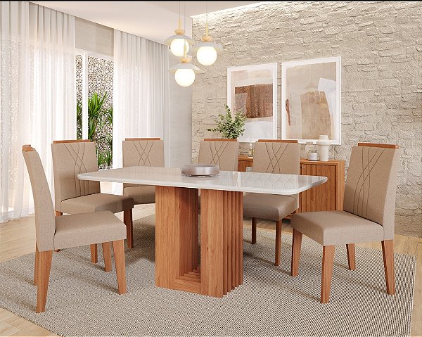CJ MESA CIMOL VITORIA NEW C/6 CAD NICOLE VD OF 180X90 BG/CIN