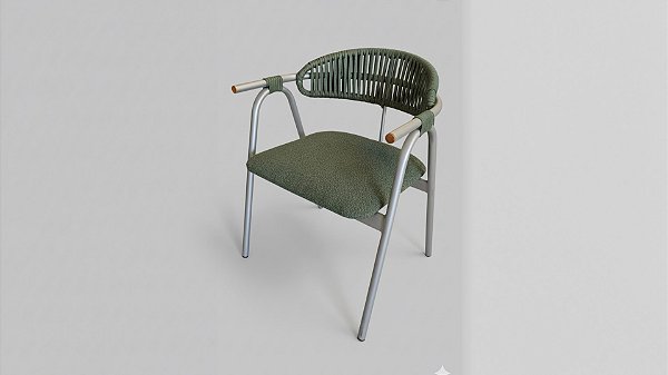 CADEIRA ALUMI ZOE CN G2 SILVER TC 95 ./VERDE MENTA (UNIDADE)