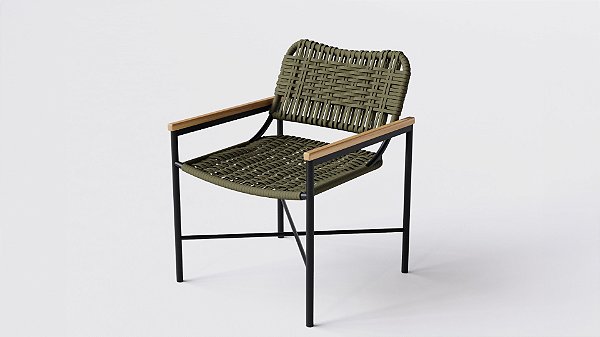 CADEIRA ALUMI CORDELLE C/CORDA ./PR/CN ./VERDE MUSG