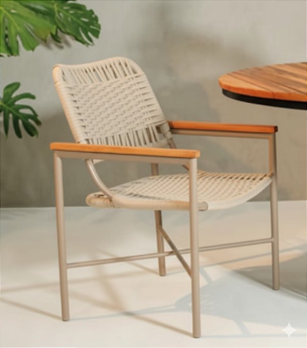 CADEIRA ALUMI CORDELLE C/CORDA ./FENDI/CN ./AREIA CAST