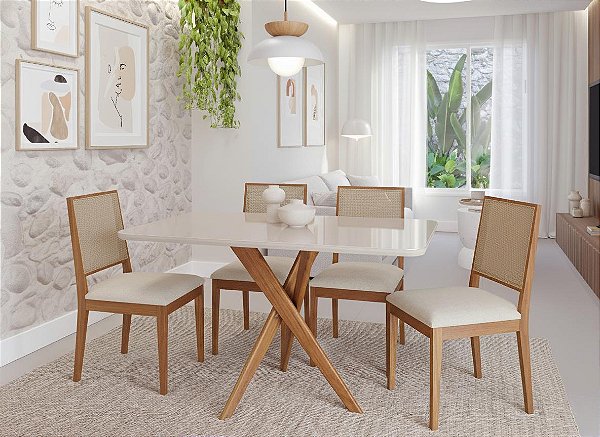 CADEIRA CIMOL BURITI 2UNID MAD C/TELA TC LINHO ./CRU