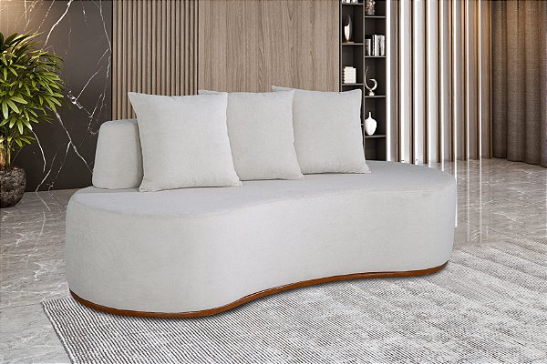 SOFA 3L DESIGN AMSTERDÃ 2,00MT ORG TEC G02 BOUCLE ./BG