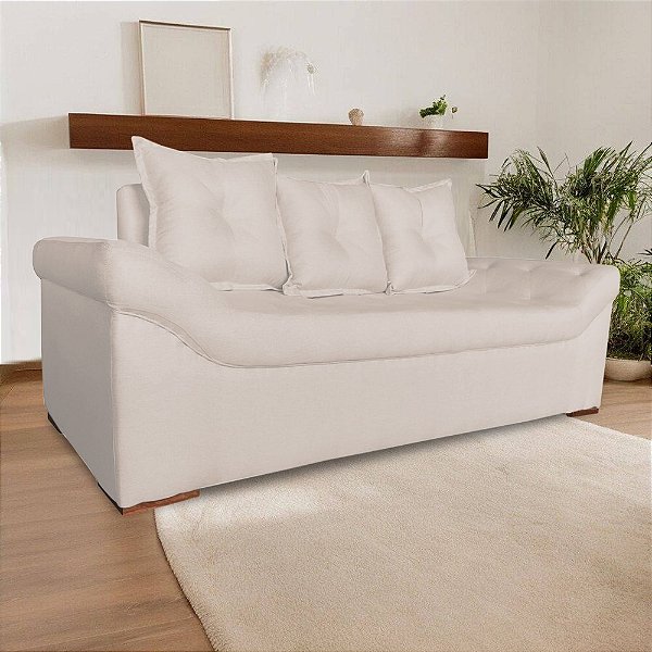 SOFA 3L DESIGN ITALIA 2,15MT TEC G08 SATURNO LINHO ./CRU