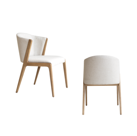 CADEIRA MADRESILVA CHARLOTTE 104 TEC E143 LINHO AREIA ./AMEN