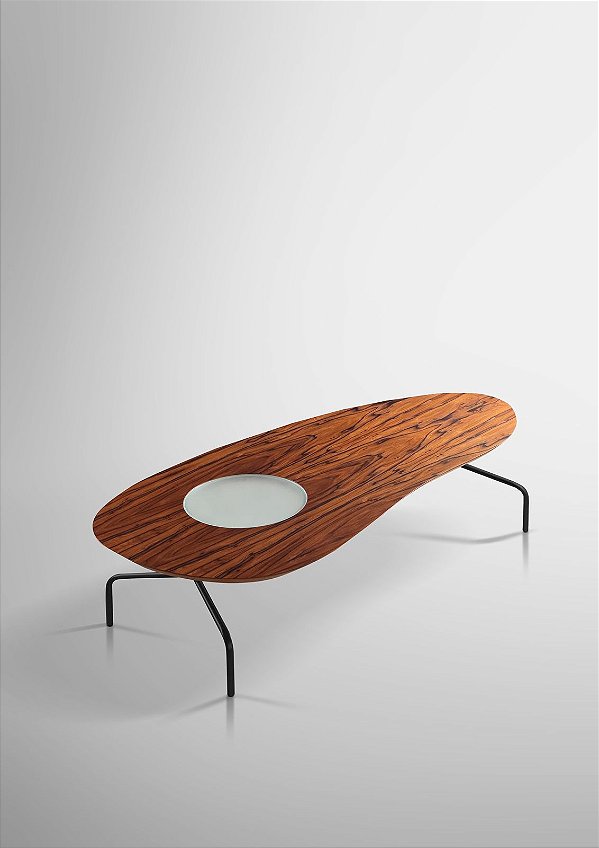 MESA DE CENTRO JOSANDRO CACAU 1,22MT DET. VD BS MET. ./CINAM