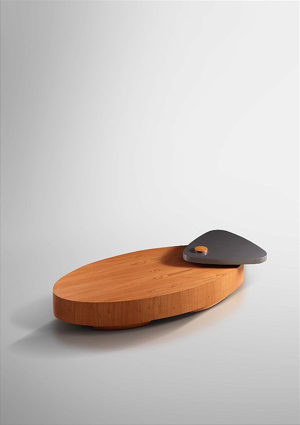 MESA DE CENTRO JOSANDRO PIVO 1,30MT DET. MET. ./CINAM/CHUMBO