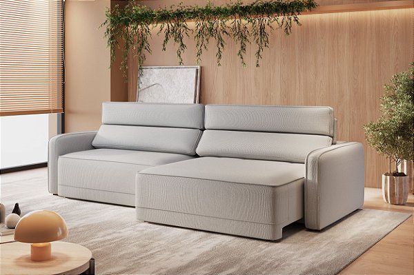 SOFA 3L BIANCHI BERTHA 2,10MT RET/REC TC C3076 LINHO ./GRAF