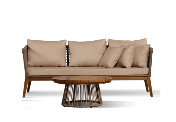 SOFA 2L BERTOLI TULIPA 1,65MT C/CORDA RAMI TC K07./BG