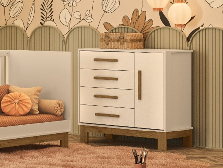 COMODA QMOVI Q ENCANTO SLIM 94CM 1P 4GVT ./BR ACEN