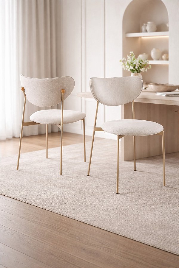 CADEIRA CYRNE SOFIA TC BELLAGIO C-85 ./PES CHAMPANHE ./CHAMP