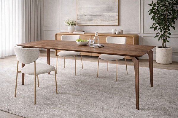 MESA CYRNE GRAZZIA 240X120 BS LAM. ./CARV. DAMASCO ./CARVALH