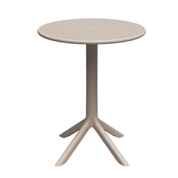 MESA FORTE PLASTICO SIMPLA RED 60X60 BS EXT. ./NATURAL