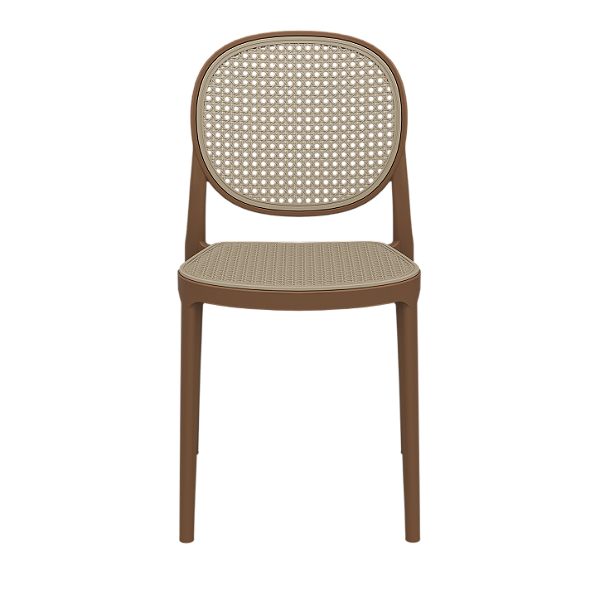 CADEIRA FORTE PLASTICO DUETTO REDINHA NATURAL ./BAMBOO