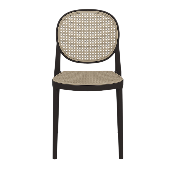 CADEIRA FORTE PLASTICO DUETTO REDINHA NATURAL ./MR