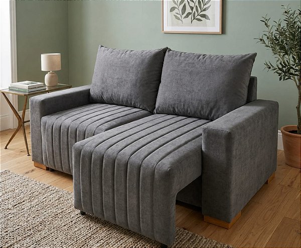 SOFA 3L MG LISBOA RET 1,70M TC VELUDO ./CHUMBO