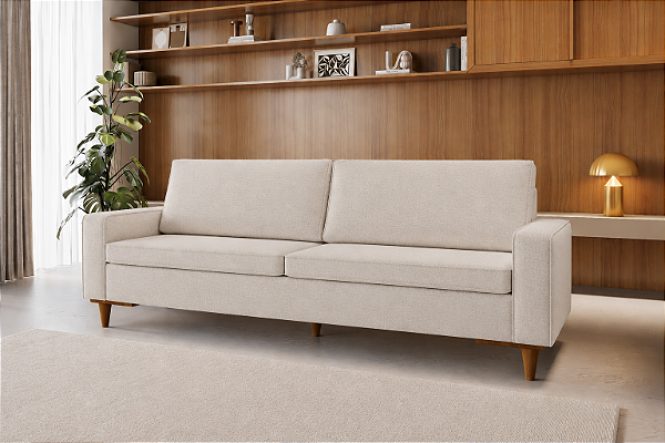 SOFA 3L BIANCHI BRISA 2,20MT TC K201 VEL ./AREIA